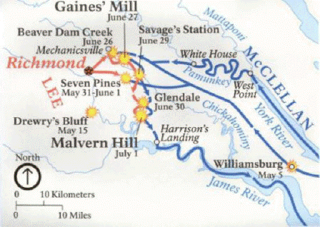 Map of Peninsula Withdrawal