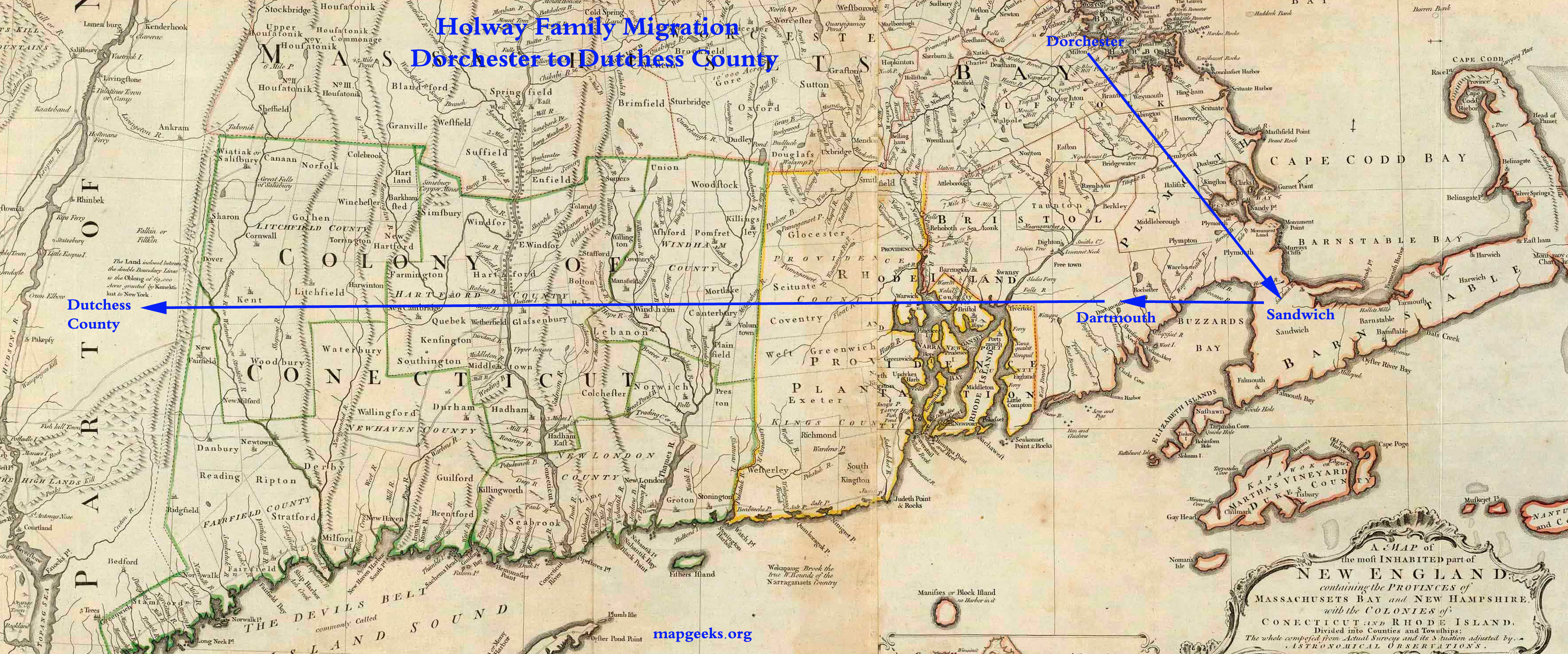 Dorchester to Pawling